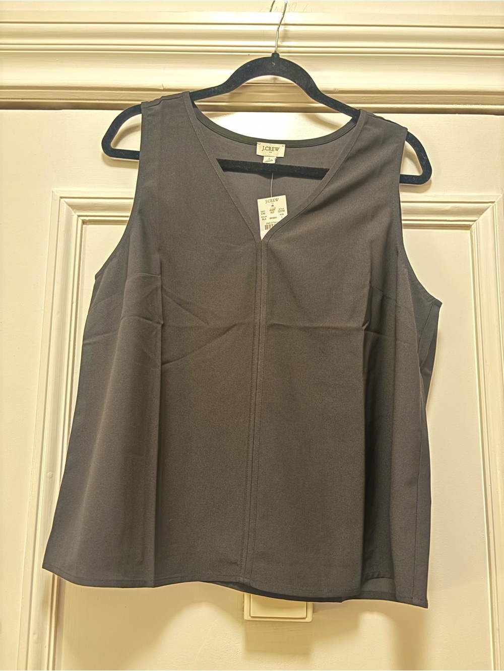 J. Crew Women's Sleeveless V-Neck Top in black